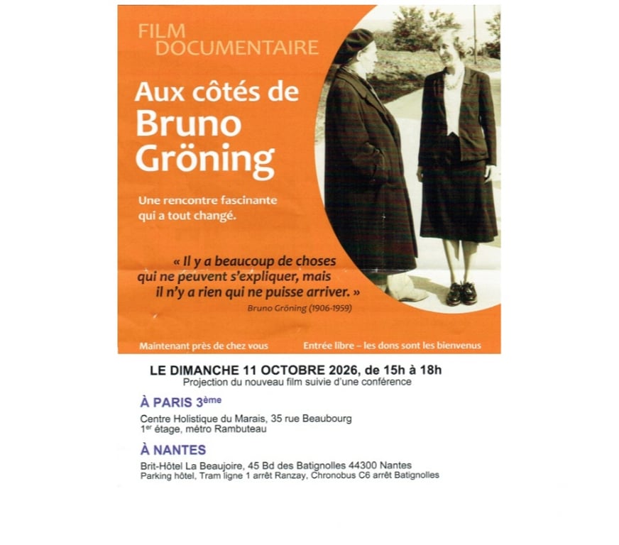 Autres sorties Paris Paris 3ème ardt - 75003 - Photos Vivastreet FILM DOCUMENTAIRE, Aux côté de Bruno Gröning.