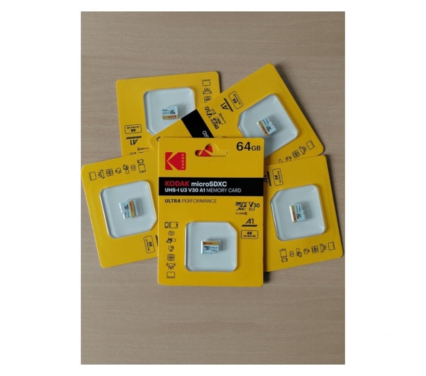 Informatique Rhône Lyon - Photos Vivastreet Carte Micro SD-XC 64Gb BLANC KODAK UHS-I V30 +ADAPTATEUR