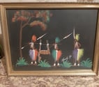 St Victoret - Bouches-du-Rhône — Tableau origine Côte d'Ivoire signé -