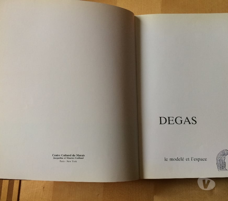 Livres occasion Vendée Grosbreuil - 85440 - Photos Vivastreet Degas : Catalogue de l'expo 1984 "Le modelé et l'espace"