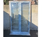 115 porte fenêtre deux vantaux en alu champagne Haut 1950 