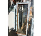 Vaulx en Velin - Rhône — Porte fenêtre pvc en chêne doré vitré un vantail