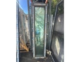 St Romain en Gal - Rhône — Porte fenêtre alu beige deux vantaux Haut 2200 Larg 1130