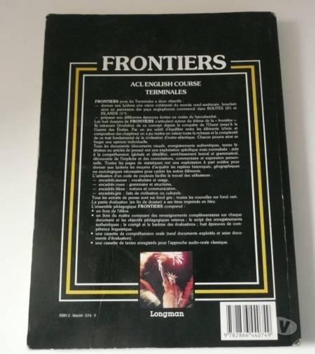 Livres occasion Seine-et-Marne Meaux - 77100 - Photos Vivastreet FRONTIERS ENGLISH COURSE Classes Terminales