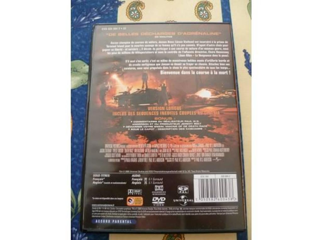 DVD occasion Moselle Feves - 57280 - Photos Vivastreet dvd death race cinéma film jason statham TV action aventure