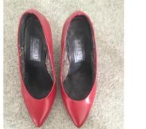 Red Leather Shoes with heels size 4.5 + others