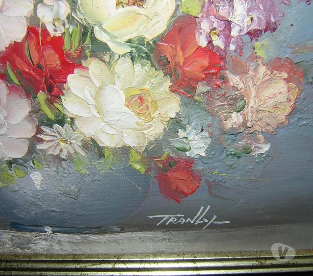 Furniture Devon West Devon - Photos for Oil on Canvas signed TRANLY (A Still Life Artist)