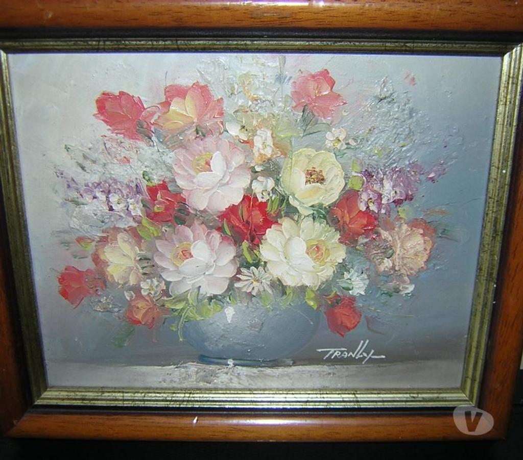 Furniture Devon West Devon - Photos for Oil on Canvas signed TRANLY (A Still Life Artist)