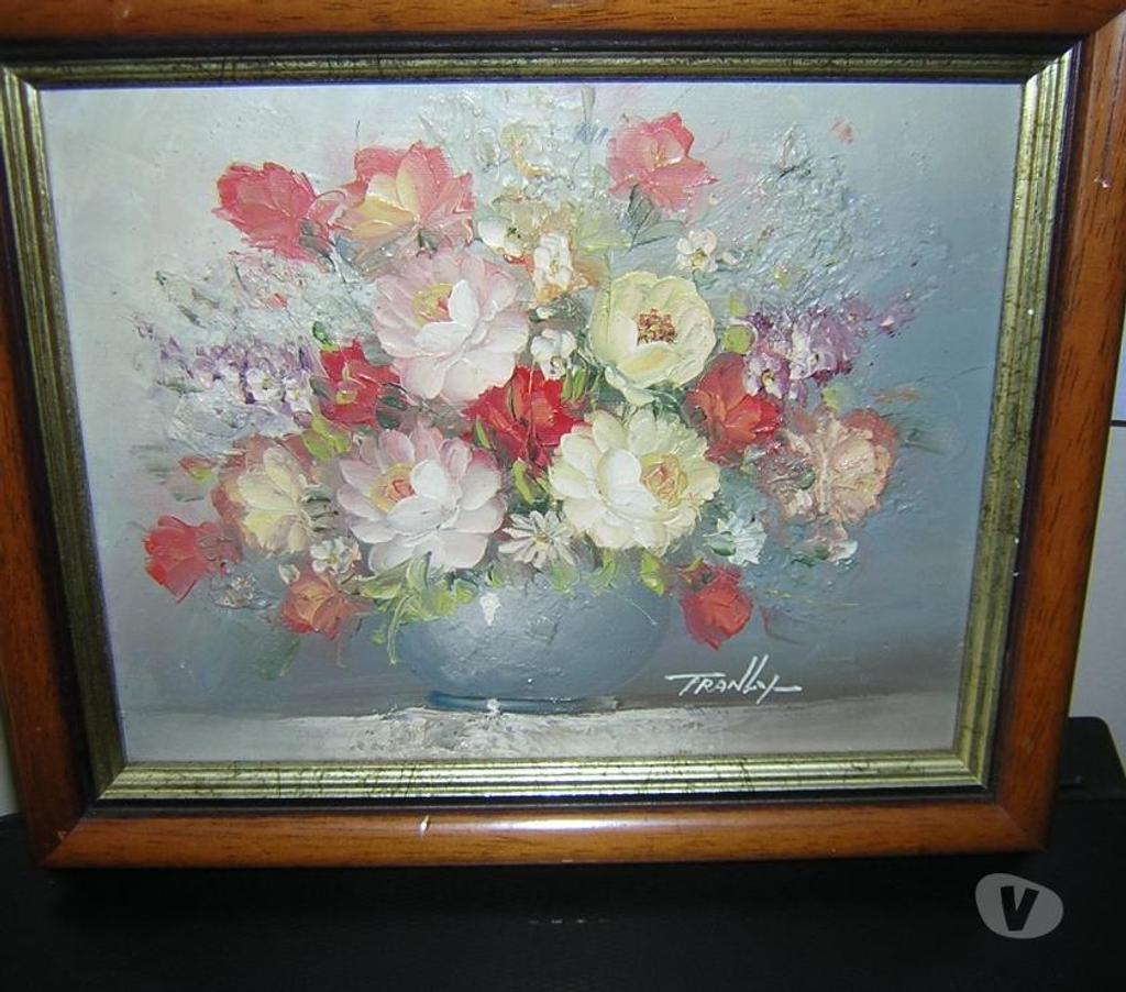 Furniture Devon West Devon - Photos for Oil on Canvas signed TRANLY (A Still Life Artist)