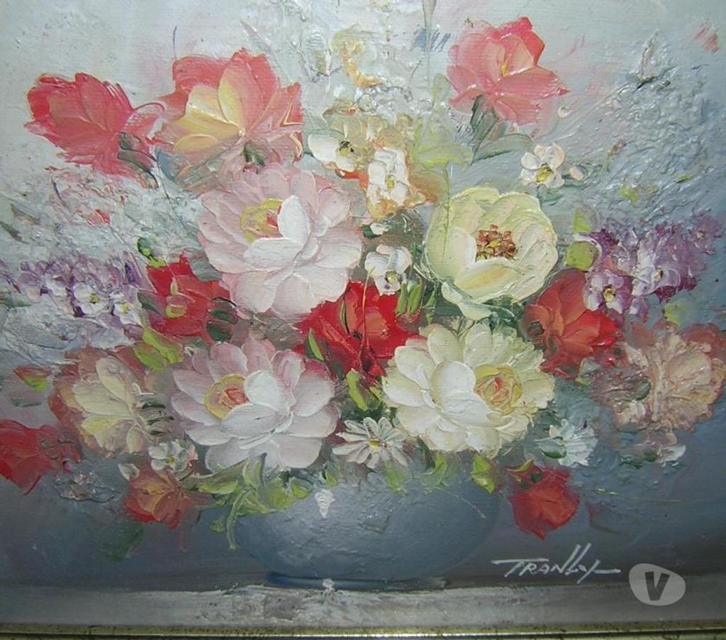 Furniture Devon West Devon - Photos for Oil on Canvas signed TRANLY (A Still Life Artist)