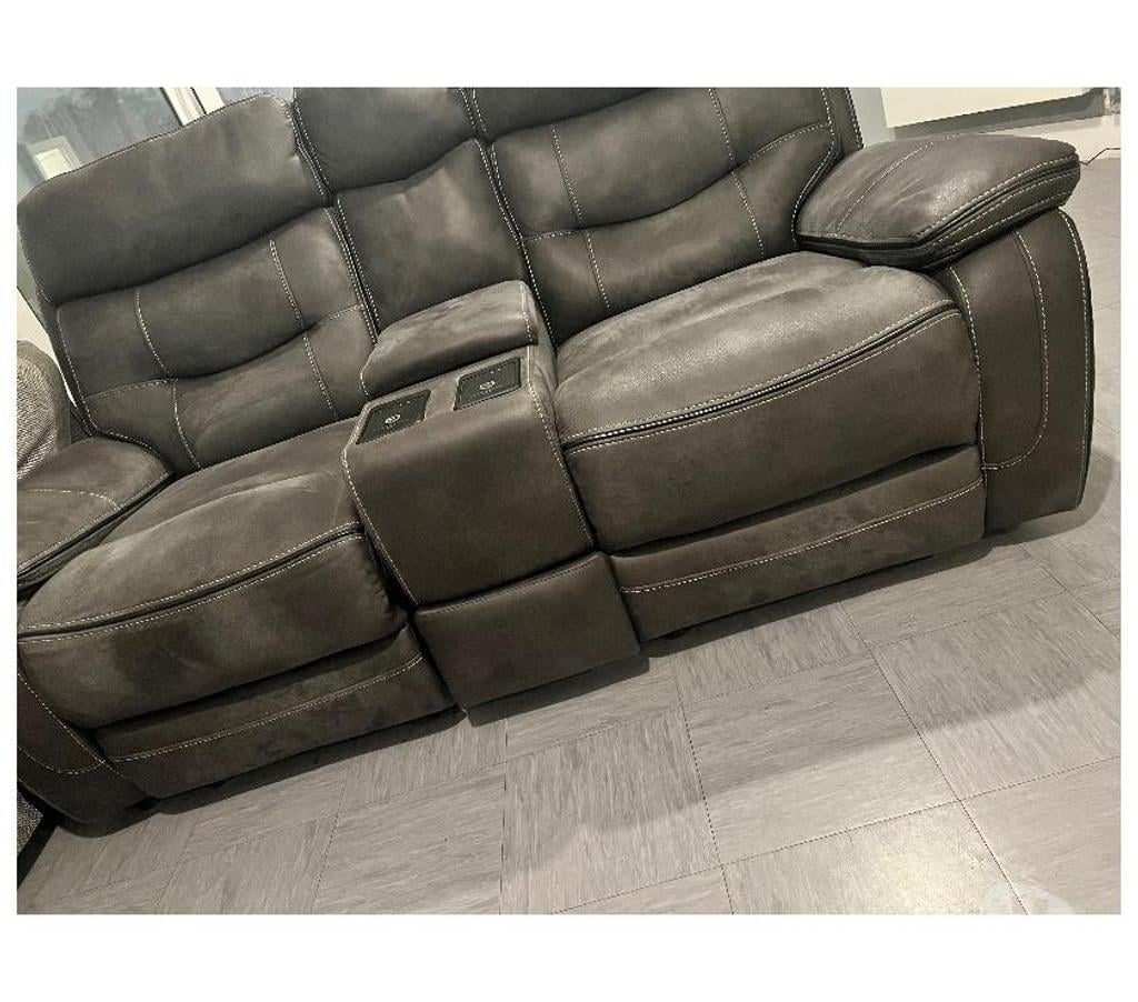 Furniture West London Hillingdon - Photos for DEACON 2 SEATER POWER WCONSOLE + DEACON STORAGE FOOTSTOOL