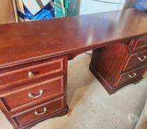 Vintage Stag Dressing Table – Solid Mahogany, 6 Drawers