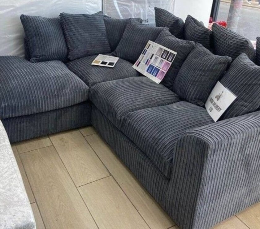 Secondhand furniture Leeds City Centre Leeds - Photos for Comfortable Corner Grey Fabric Sofa – Excellent Condition
