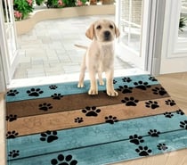 1pc Soft & Absorbent Dog Paw Print Mat