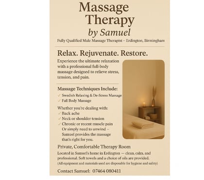 Massage Erdington Birmingham - Photos for Professional male massage therapist