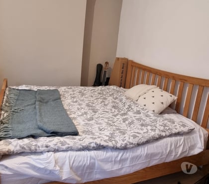 Furniture Abbey Hey Manchester - Photos for Super King size mattress with stylish solid oak bed frame