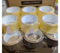 Clear & Brown Packing Tape 48mm x 66M (Box of 36 Rolls)