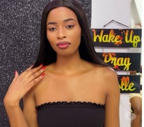 NAUGHTY EBONY PRINCESS WITH A CHARMING SMILE