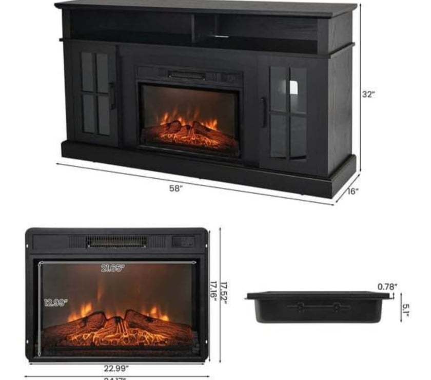 Furniture East Lothian Aberlady - East Lothian - Photos for Black Electric Fireplace TV Stand