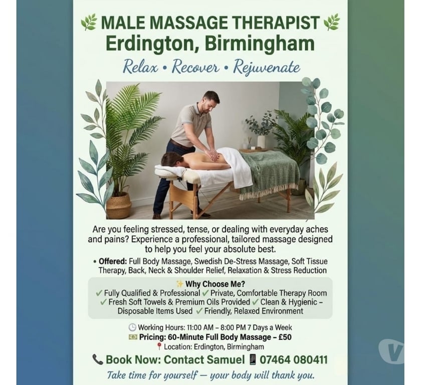 Full body massage West Midlands Birmingham - Photos for Male massage therapist