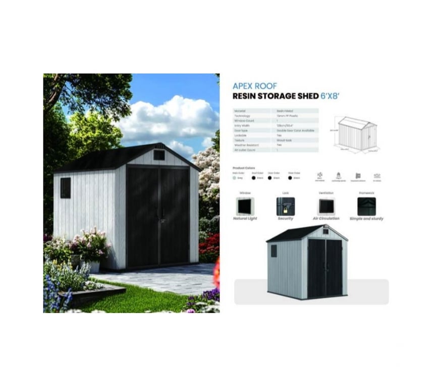 Garden, Outdoor & DIY Kent Canterbury - Photos for 6x8 Garden shed, resin, strong and high quality