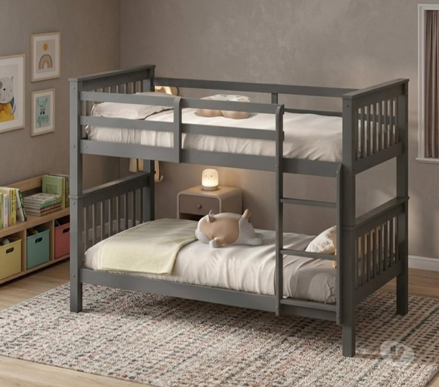 Furniture Greater Manchester Bury - Photos for Grey Bunk Bed with Mattresses – Strong
