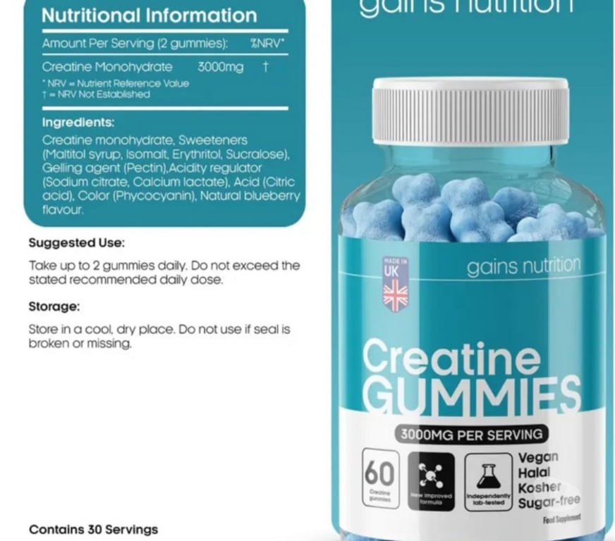 Miscellaneous West Yorkshire Leeds - Photos for Creatine Monohydrate Gummies - 3000mg - 1 month supply