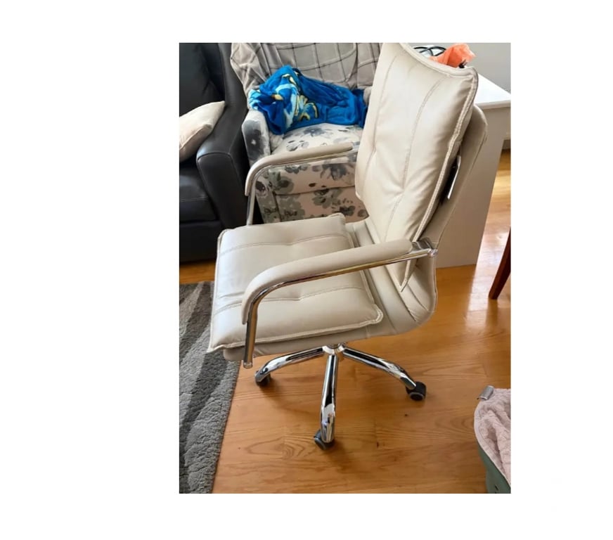Office Furniture & Pro equipment Cornwall London Apprentice - Cornwall - Photos for Cream Leather Office Chair – Chrome Base
