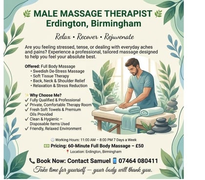 Professional massage Stockland Green Birmingham - Photos for Male massage therapist