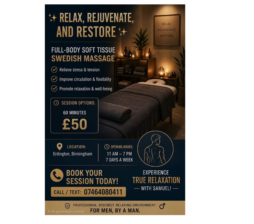 Full body massage West Midlands Birmingham - Photos for Male massage therapist