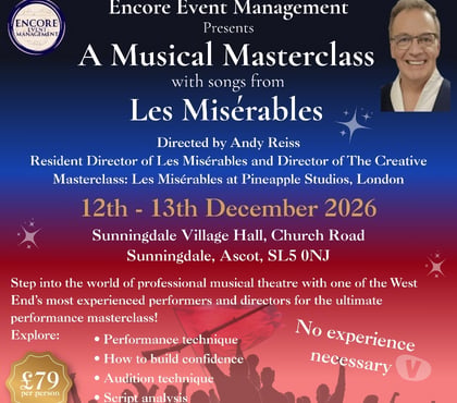 Music-Acting-Dance Sunningdale Windsor and Maidenhead - Photos for Musical Masterclass with songs from Les Misérables