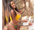 Brunette with a big butt, no rush.