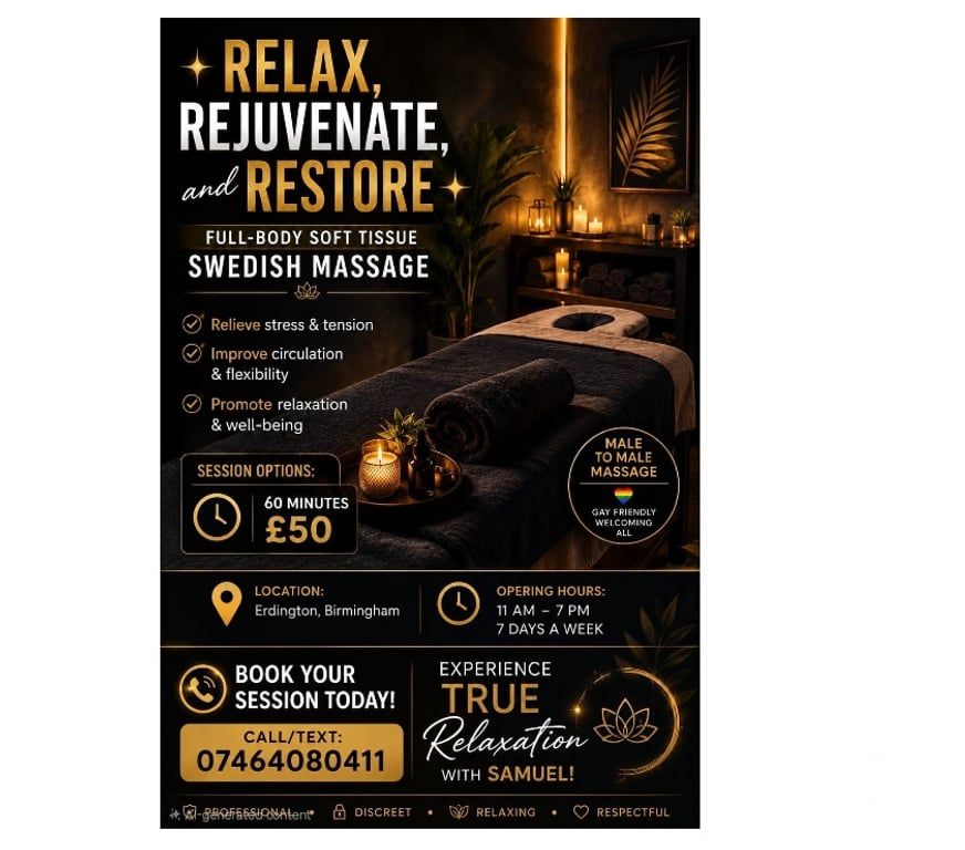 Full body massage West Midlands Birmingham - Photos for Male massage therapist