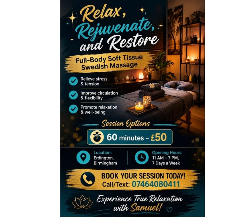 Full body massage West Midlands Birmingham - Photos for Male massage therapist