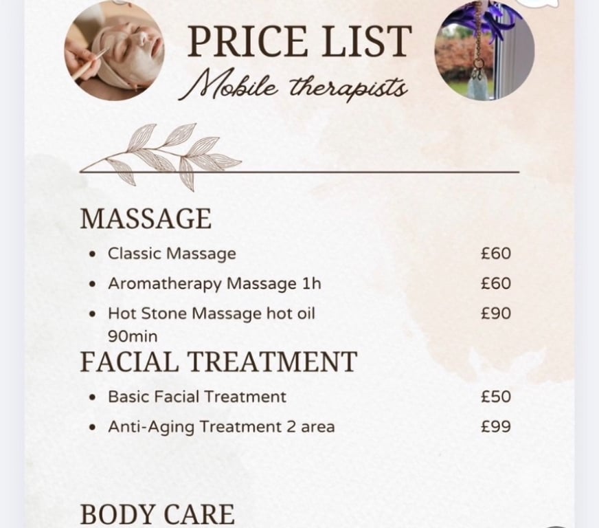 Full body massage Hertfordshire Watford - Photos for Mobile therapist outcall massage
