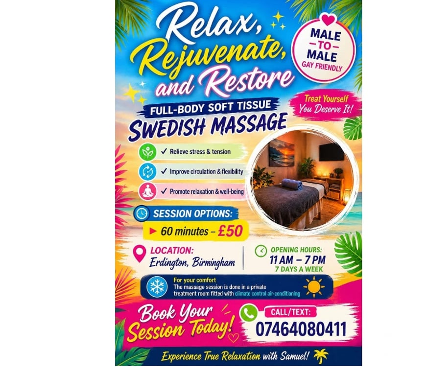 Full body massage West Midlands Birmingham - Photos for Male massage therapist