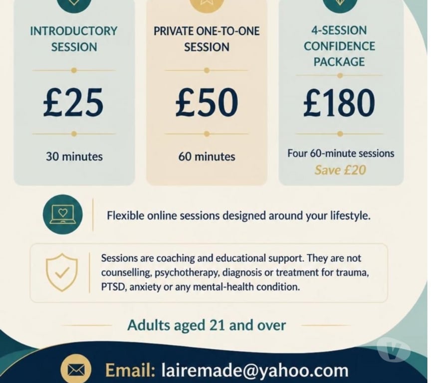 private classes West Midlands Walsall - Photos for Private online confidence coaching