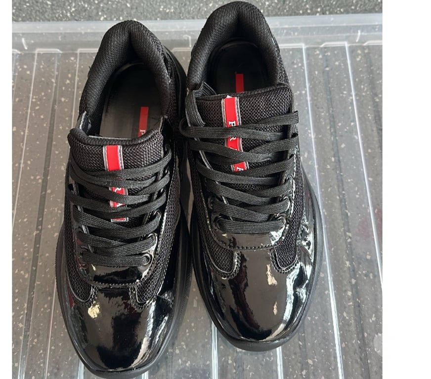 hand made dresses Greater Manchester Manchester - Photos for Black Glossy Designer-Inspired Trainers – Brand New