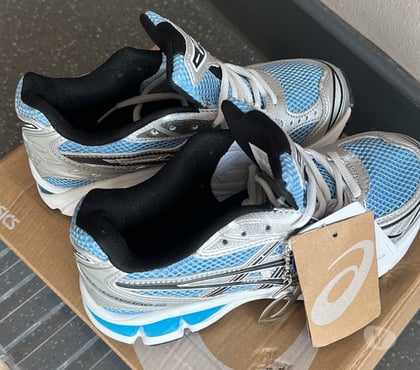 designer dresses Abbey Hey Manchester - Photos for ASICS GEL-Kayano 14 – Silver White Blue – Brand New