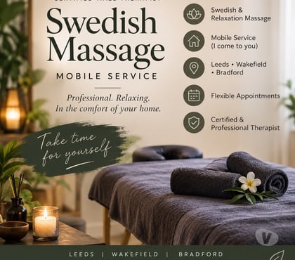 Full body massage East Ardsley Leeds - Photos for Professional Mobile Swedish Massage