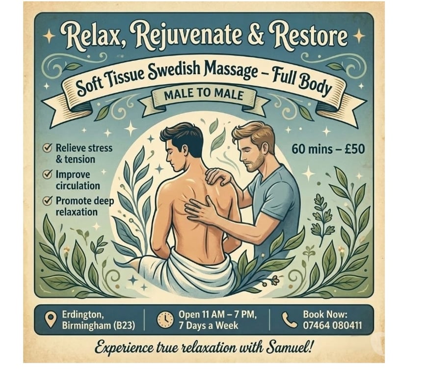 Full body massage West Midlands Birmingham - Photos for Male massage therapist