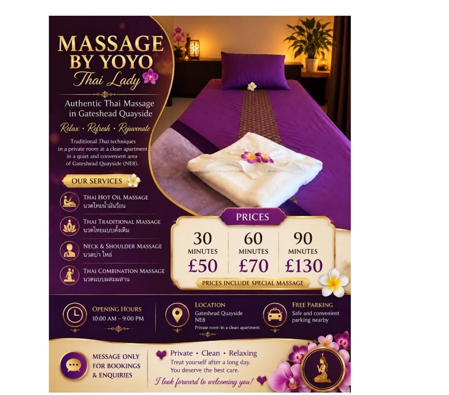 Escorts Tyne and Wear Newcastle upon Tyne - Photos for Thai Relaxing and massages & 👄👄💓