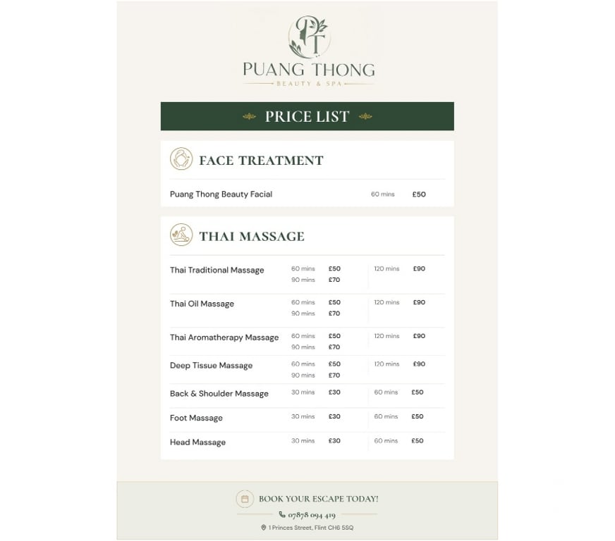 Full body massage Flintshire - Wales Flint - Flintshire - Photos for Relaxing Thai Massage, Body Scrub, Facials and Waxing