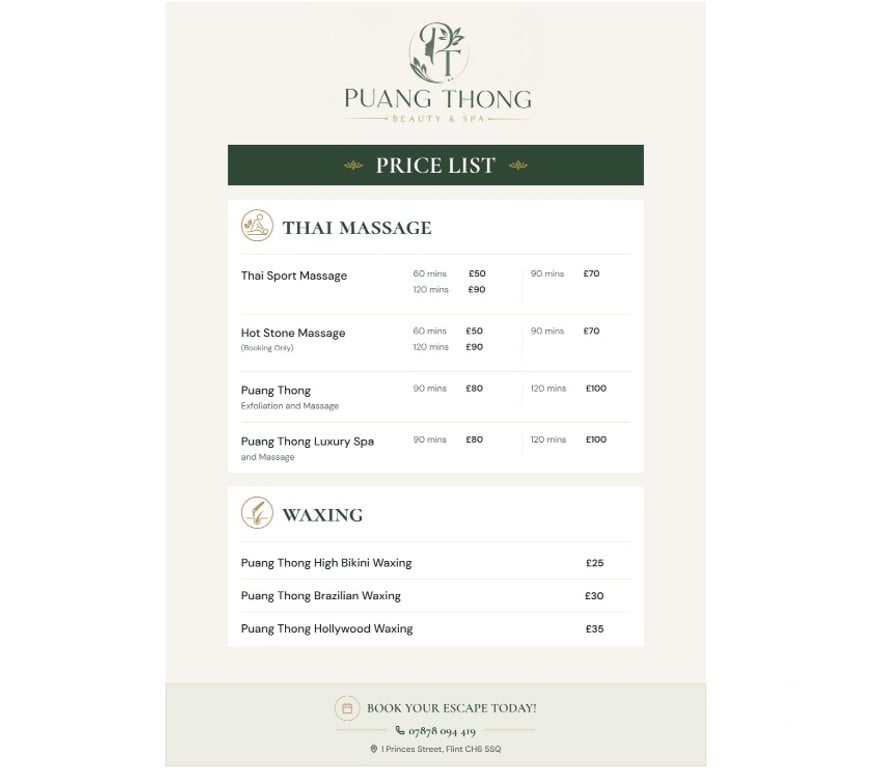 Full body massage Flintshire - Wales Flint - Flintshire - Photos for Relaxing Thai Massage, Body Scrub, Facials and Waxing