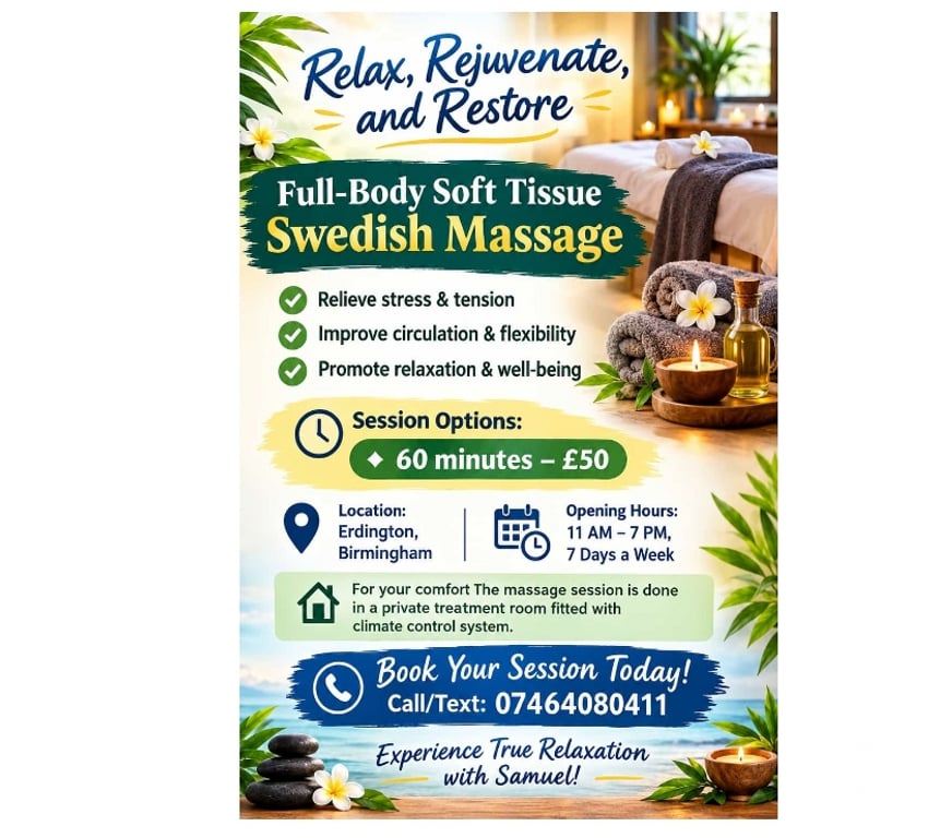 Full body massage West Midlands Birmingham - Photos for Male massage therapist