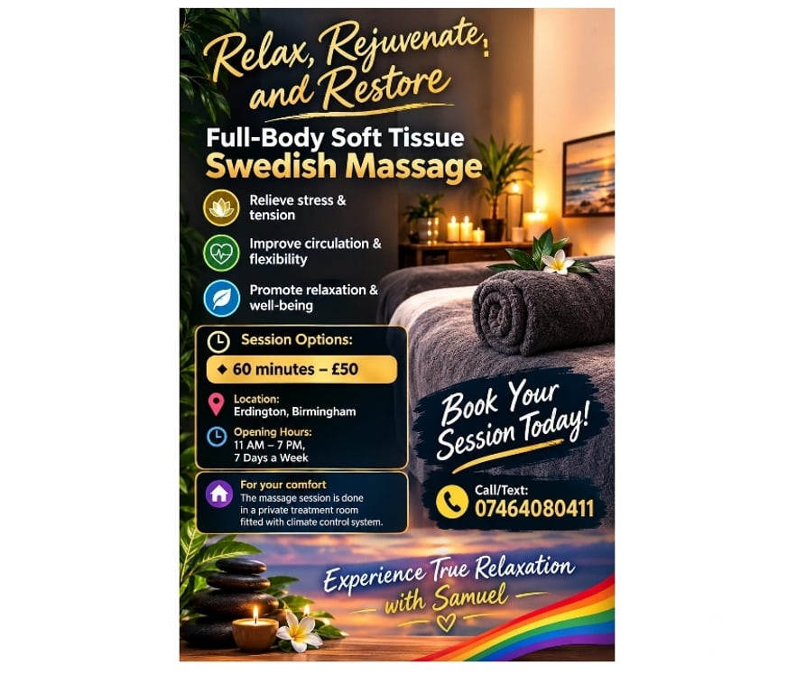 Full body massage West Midlands Birmingham - Photos for Male massage therapist
