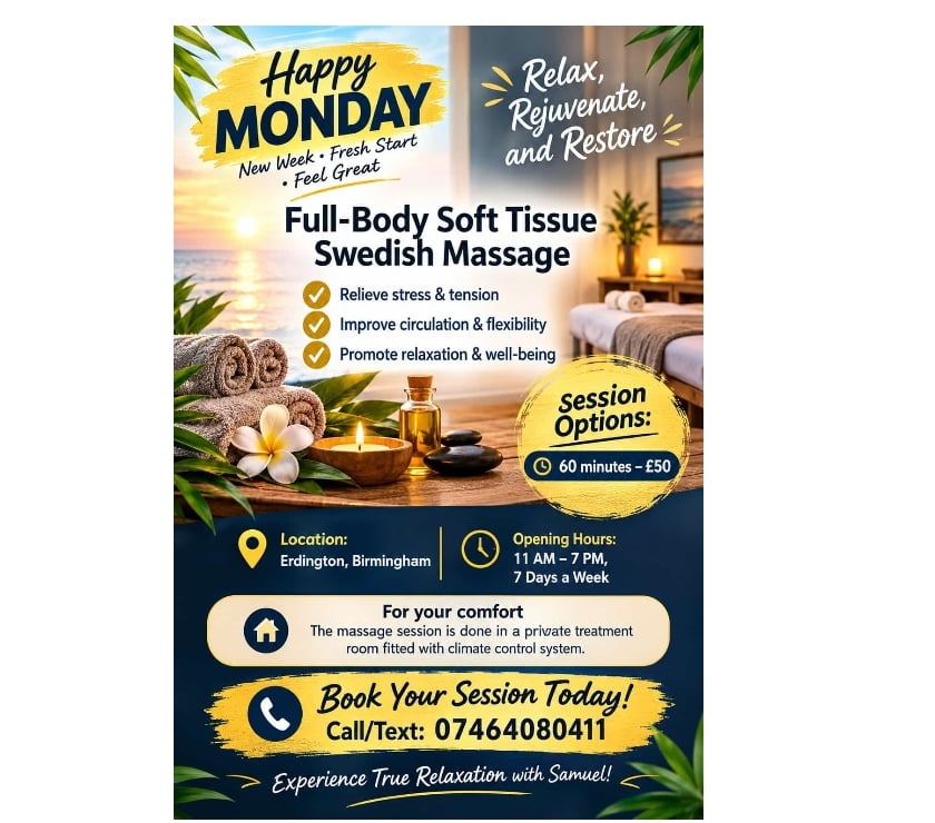 Erdington - Birmingham — Male massage therapist