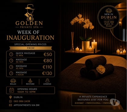 Massage - Beauty - Spa Swords Dublin - Photos for Golden Private Spa — Finglas Easy access from Swords