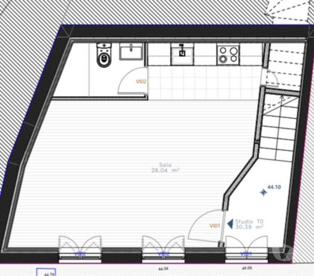 Apartamentos a venda Porto - Fotos para Edifício para reconstrução - 2 apartamentos T0 e T2
