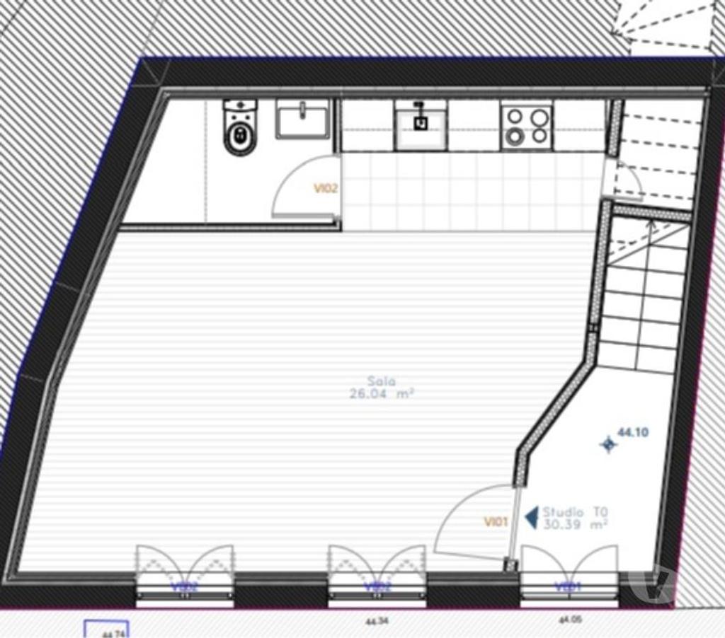 Apartamentos a venda Porto - Fotos para Edifício para reconstrução - 2 apartamentos T0 e T2